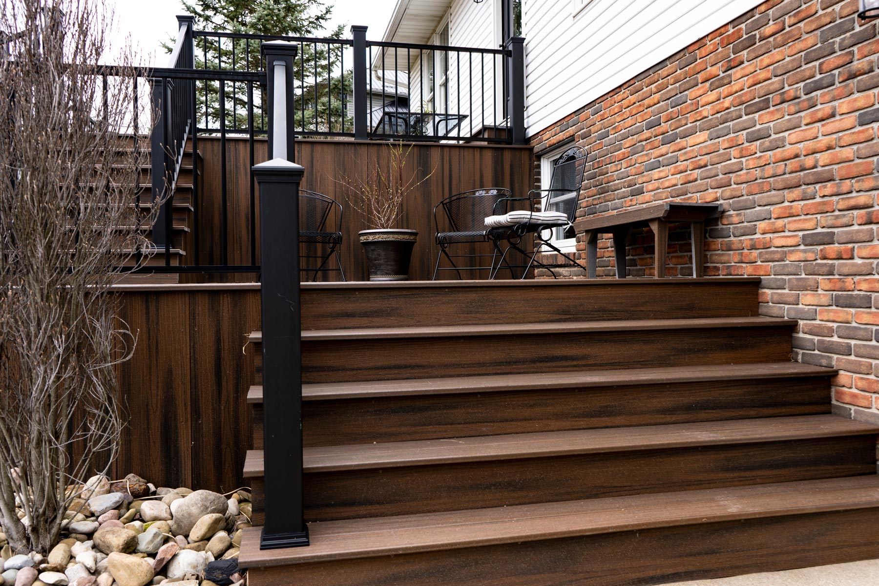 A composite deck and quality railing for the Miller household