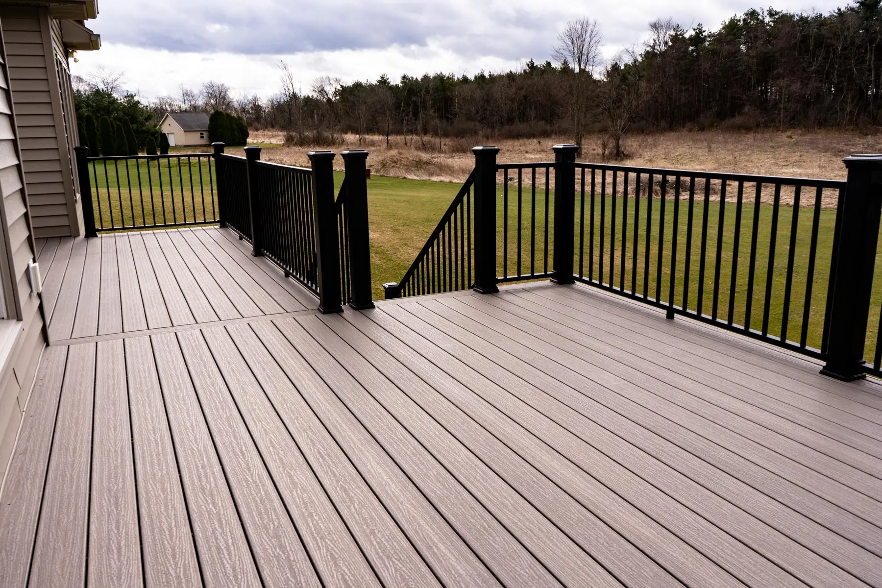 A collection of images displaying different decking types